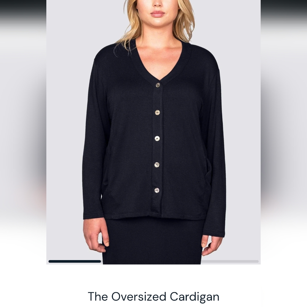 Bleusalt Oversized Navy Cardigan Size 3